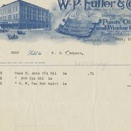 W.P. Fuller & Co.. Bill
