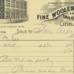 Western Reserve Woolen Co.....