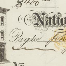 National Exchange Bank. Check