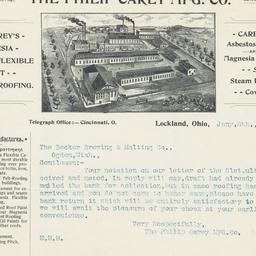 Phillip Carey Mfg. Co.. Letter