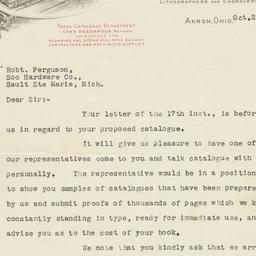 New Werner Company. Letter