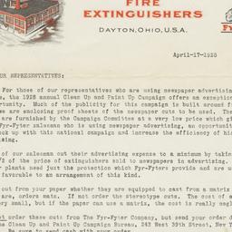 Fyr-Fyter Company. Letter