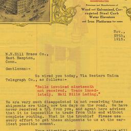 Cincinnati Pump Co.. Letter