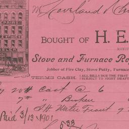 H. E. Hessler Company. Bill