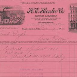 H. E. Hessler Company. Bill