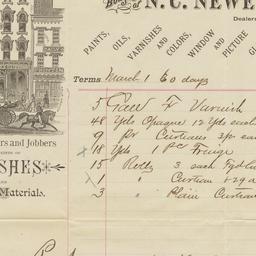 N. C. Newell & Son. Bill