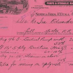 Goulds Manufacturing Co.. Bill