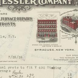 H. E. Hessler Company. Bill