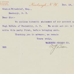 Washburn-Crosby Co.. Letter