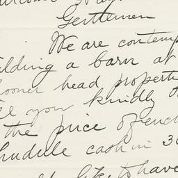 Mount Desert Livery. Letter