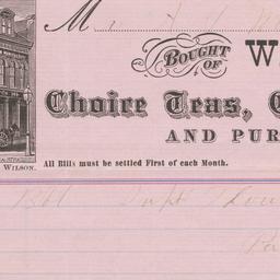 W. L. Wilson & Co.. Bill