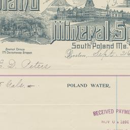 Poland Mineral Springs. Bill