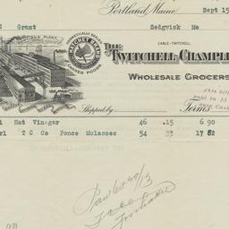 Twitchell-Champlin Co.. Bill