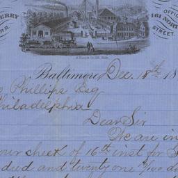Poole & Hunt. Letter