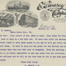E. Swasey & Company. Le...