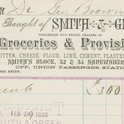 Smith & Green. Bill