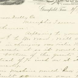 Ward-Kent Company. Letter