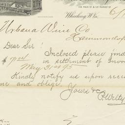 Peter Welty & Co.. Letter