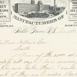 Elizabeth Mills. Letter