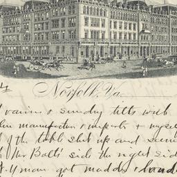 New Atlantic Hotel. Letter
