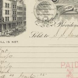 J. B. Barnaby Co.. Bill
