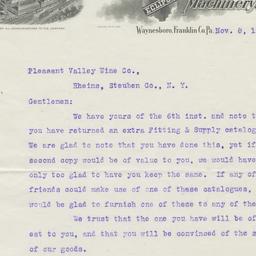Frick Company. Letter