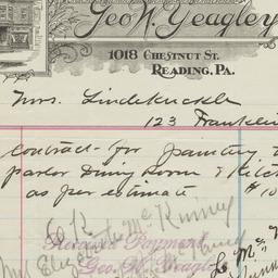 Geo. W. Yeagley. Bill