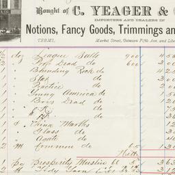 C. Yaeger & Co.. Bill