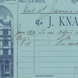 J. Knabb & Co.. Bill
