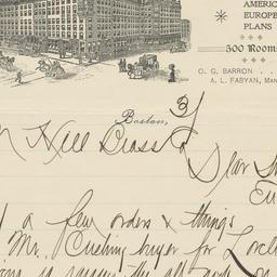 Quincy. Letter