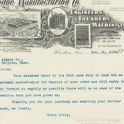 Dodge Manufacturing Co.. Le...