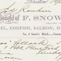 F. Snow & Co.. Bill
