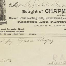 Chapman & Soden. Bill