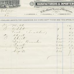 Brown, Durrell & Co.. Bill