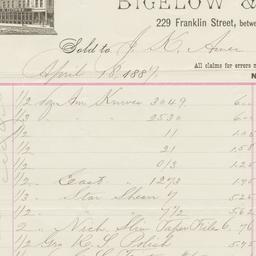 Bigelow & Dowse Co.. Bill