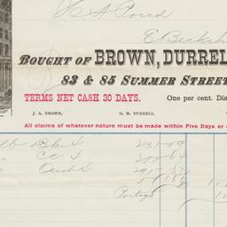 Brown, Durrell & Co.. Bill