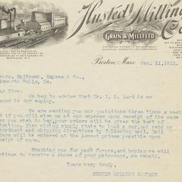Husted Milling Co.. Letter