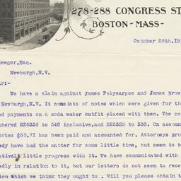 James W. Tufts. Letter