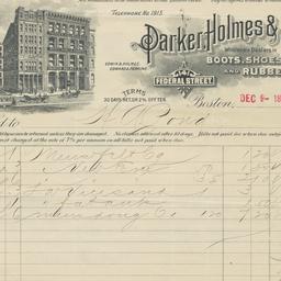 Parker, Holmes & Co.. Bill