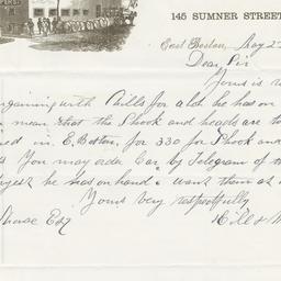 Hill & Wright. Letter