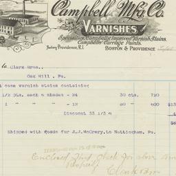 Campbell Mfg. Co.. Bill
