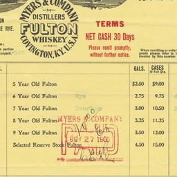 Myers & Company. Bill