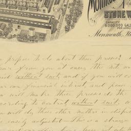 Monmouth Pottery Co.. Letter