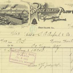 Rock Island Plow Company. Bill