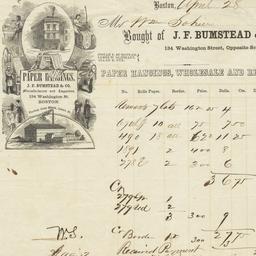 J. F. Bumstead & Co.. Bill