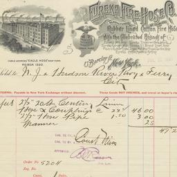 Eureka Fire Hose Co.. Bill