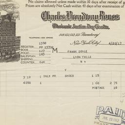 Charles Broadway House. Bill