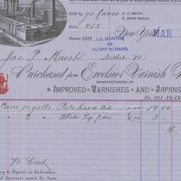 Excelsior Varnish Works. Bill