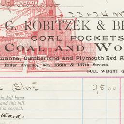 G. Robitzek & Bros.. Bill