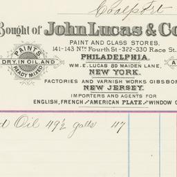 John Lucas & Co.. Bill